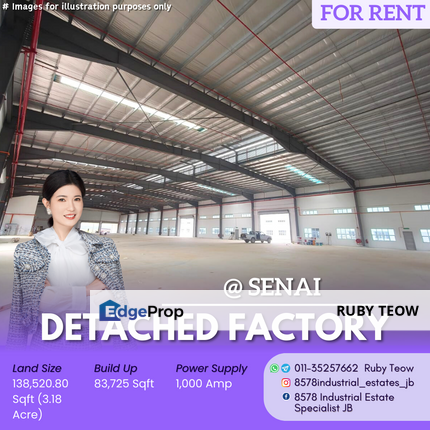 Senai - Detached Factory for Rent, Johor, Senai