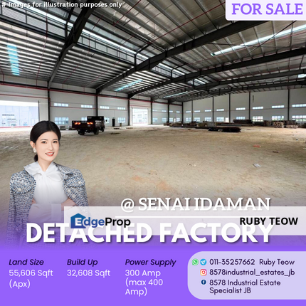 Kawasan Perindustrian Senai Idaman - Detached Factory for Sale, Johor, Senai