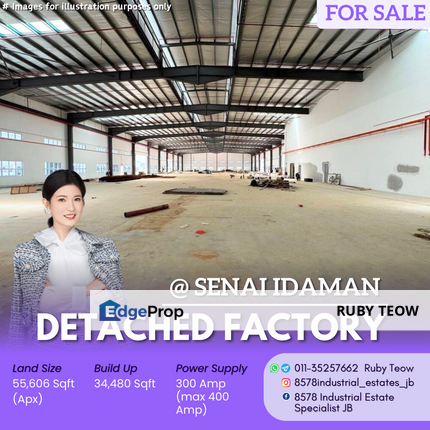Kawasan Perindustrian Senai Idaman - Detached Factory for Sale, Johor, Senai