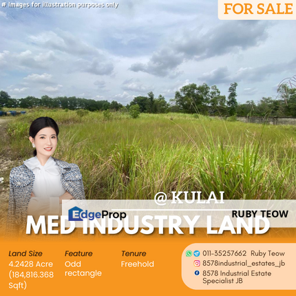 Kulai - Converting Medium Industry Land for Sale, Johor, Johor Bahru