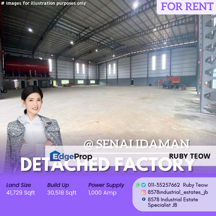 Kawasan Perindustrian Senai Idaman - Detached Factory for Rent, Johor, Senai