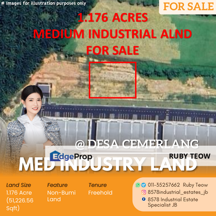 Taman Desa Cemerlang - Medium Industry Land for Sale, Johor, Ulu Tiram