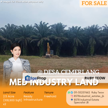 Taman Desa Cemerlang - 2 Medium Industry Land for Sale, Johor, Ulu Tiram