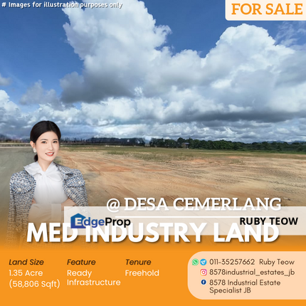 Taman Desa Cemerlang - Medium Industry Land for Sale, Johor, Ulu Tiram