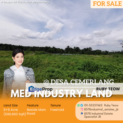 Taman Desa Cemerlang - Medium Industrial Land for Sale, Johor, Ulu Tiram