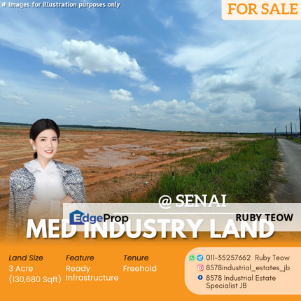 Senai - Medium Industrial Land for Sale, Johor, Senai
