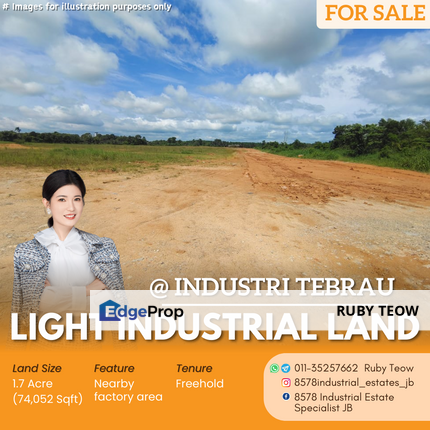 Kawasan Perindustrian Tebrau - Light Industrial Land for Sale, Johor, Johor Bahru