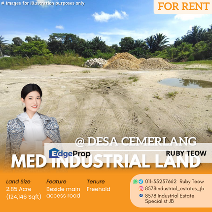 Taman Desa Cemerlang - Medium Industrial Land for Rent, Johor, Ulu Tiram