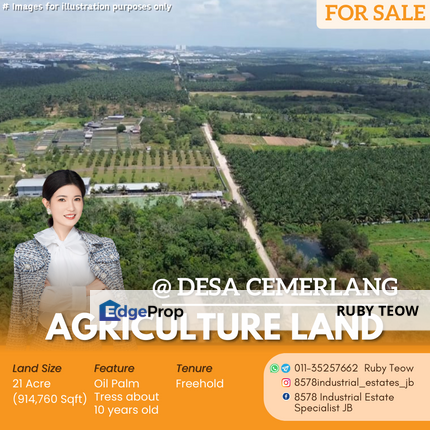 Taman Desa Cemerlang - Oil Palm Agriculture Land for Sale, Johor, Ulu Tiram