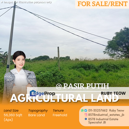 Pasir Putih/Pasir Gudang - Agricultural Land for Sale or Rent, Johor, Pasir Gudang