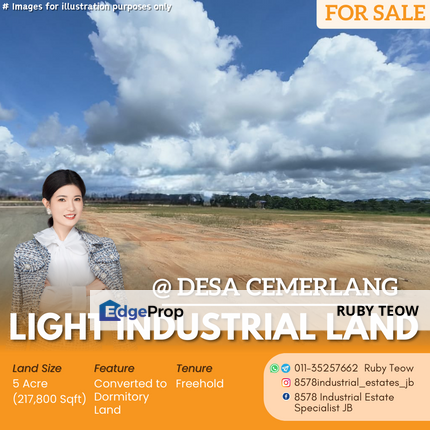 Taman Desa Cemerlang - Light Industrial Land for Sale, Johor, Ulu Tiram