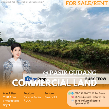 Pasir Gudang - Commercial Land for Sale or Rent, Johor, Pasir Gudang