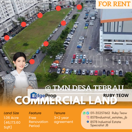 Taman Desa Tebrau - Commercial Land for Rent, Johor, Johor Bahru