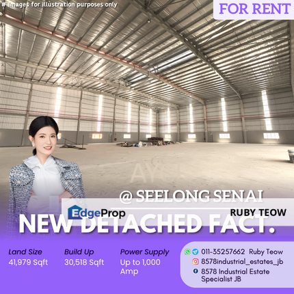 Seelong Senai - New Detached Factory for Rent, Johor, Senai