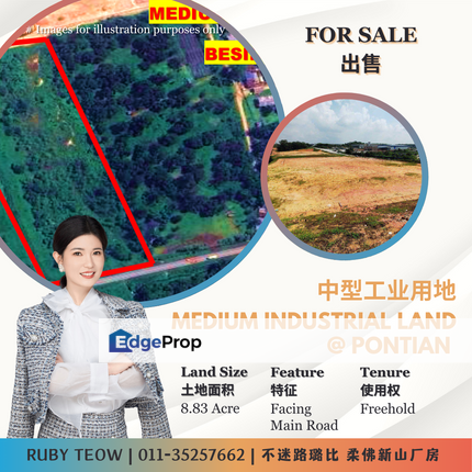 Pontian - Medium Industrial Land for Sale, Johor, Pontian