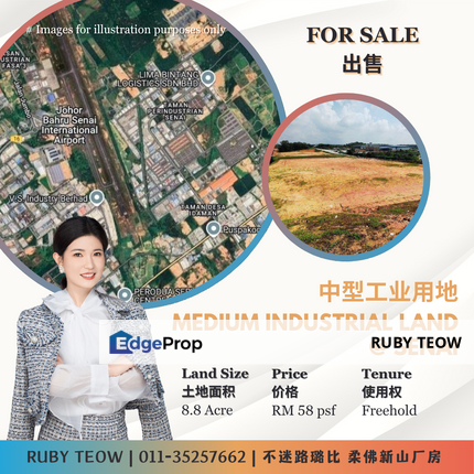 Senai - Medium Industrial Land for Sale, Johor, Senai