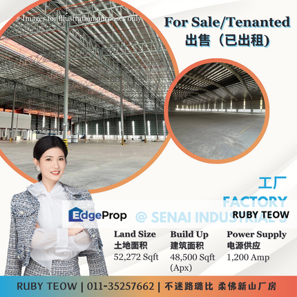 Senai Industrial Estate 3 – Factory (Tenanted) for Sale, Johor, Senai