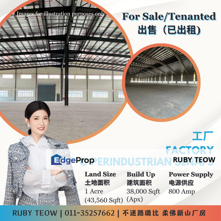 Kawasan Perindustrian Senai 3 – Factory (Tenanted) for Sale, Johor, Senai
