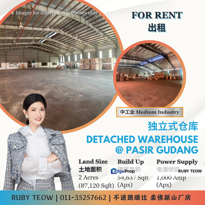 Pasir Gudang – Detached Warehouse for Rent, Johor, Pasir Gudang