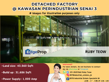 Kawasan Perindustrian Senai 3 - Detached Factory For Sale, Johor, Senai