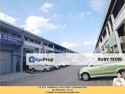 Permas Jaya - 1.5 Sty Terrace Factory (Tenanted) For Sale, Johor, Masai