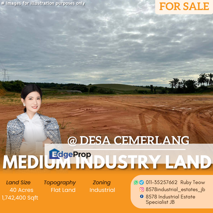 Desa Cemerlang - Medium Industry Land For Sale, Johor, Ulu Tiram