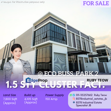 Eco Business Park 2 - 1.5 Sty Cluster Factory (Tenanted) for Sale, Johor, Senai