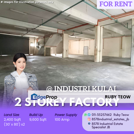 Kawasan Industrial Kulai - 2 Sty Factory for Rent, Johor, Kulai