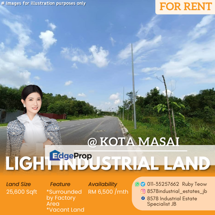 Kota Masai - Light Industrial Land For Rent, Johor, Johor Bahru