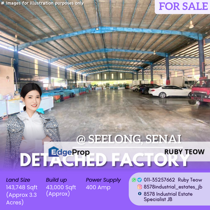 Kawasan Perindustrian Seelong Senai - Detached Factory for Sale, Johor, Senai