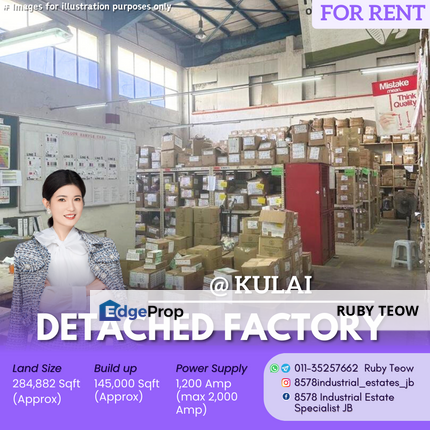 Kulai - Detached Factory for Rent, Johor, Kulai