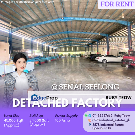 Kawasan Senai Seelong - Detached Factory for Rent, Johor, Senai