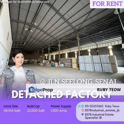 Jalan Seelong Senai - Detached Factory for Rent, Johor, Senai