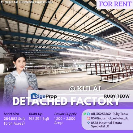 Kulai - Detached Factory for Rent, Johor, Kulai