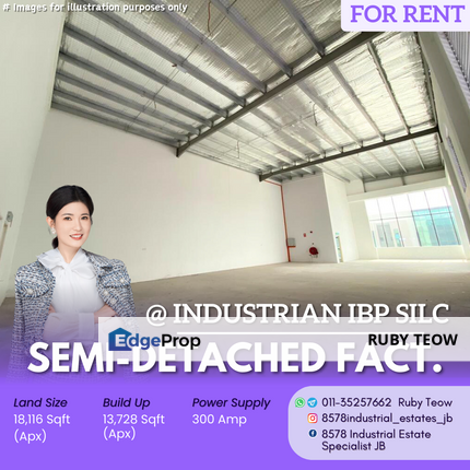 Kawasan Perindustrian IBP SILC - Semi-Detached Factory for Rent, Johor, Nusajaya