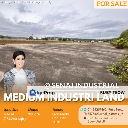 Senai Industrial Area - Medium Industrial Land for Sale, Johor, Senai