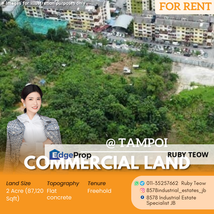 Tampoi - Commercial Land for Rent, Johor, Johor Bahru