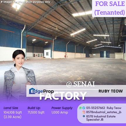 Senai - Factory (Tenanted) for Sale, Johor, Senai