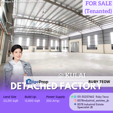 Kulai - Detached Factory (Tenanted) for Sale, Johor, Kulai