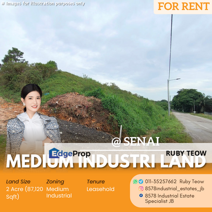 Senai - Medium Industrial Land for Rent, Johor, Senai