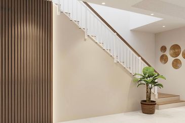 Modern terrace house with semi d concept