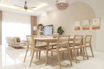 Modern terrace house with semi d concept