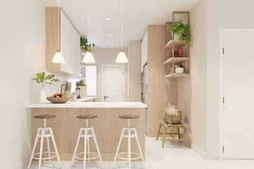 Modern terrace house with semi d concept