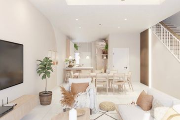 Modern terrace house with semi d concept