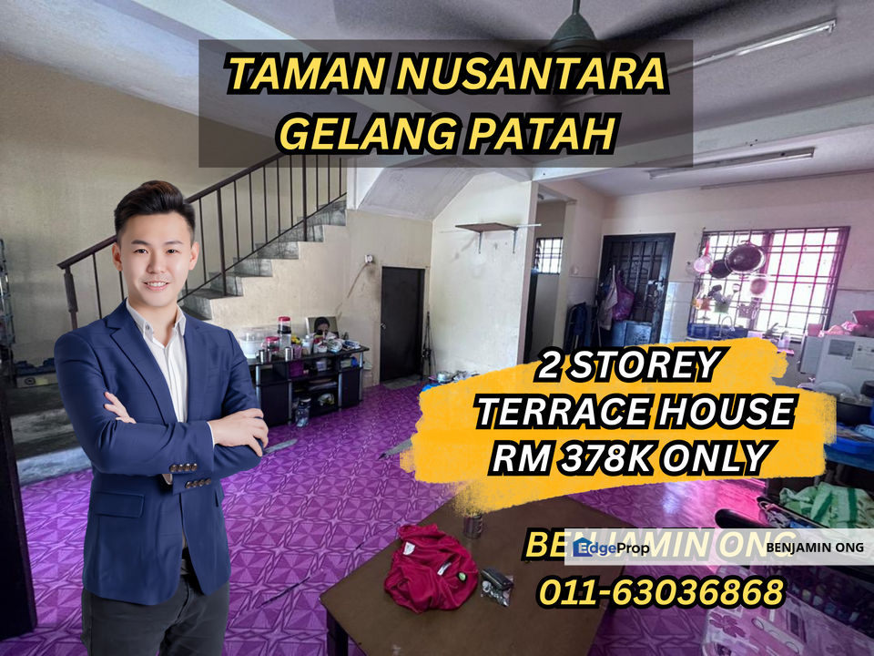 Taman Nusantara Gelang Patah 2 Storey Terrace House for Sale RM378
