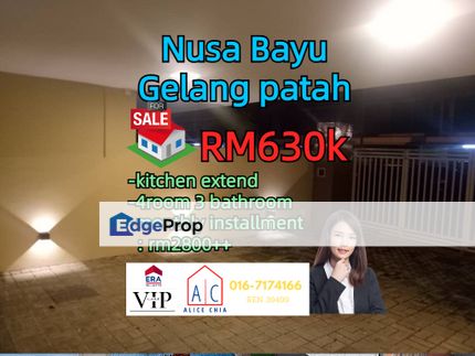 Nusa bayu gelang patah house for sale, Johor, Nusajaya