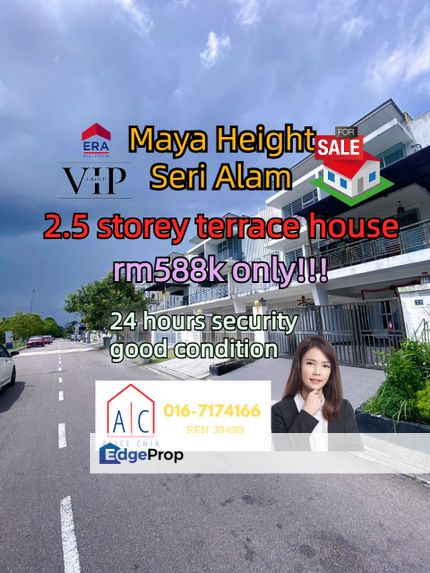 Maya height seri alam 2.5 storey good condition, Johor, Masai