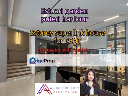 Estuari garden puteri harbour renovate nice unit with furnish, Johor, Nusajaya