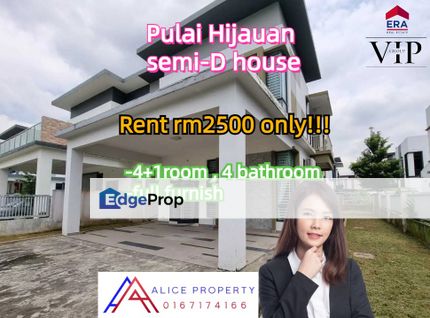 puai hijauan semi d house full furnish near kangkar pulai, Johor, Kangkar Pulai