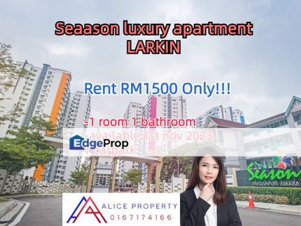 Season luxury Larkin apartment full furnish, Johor, Johor Bahru